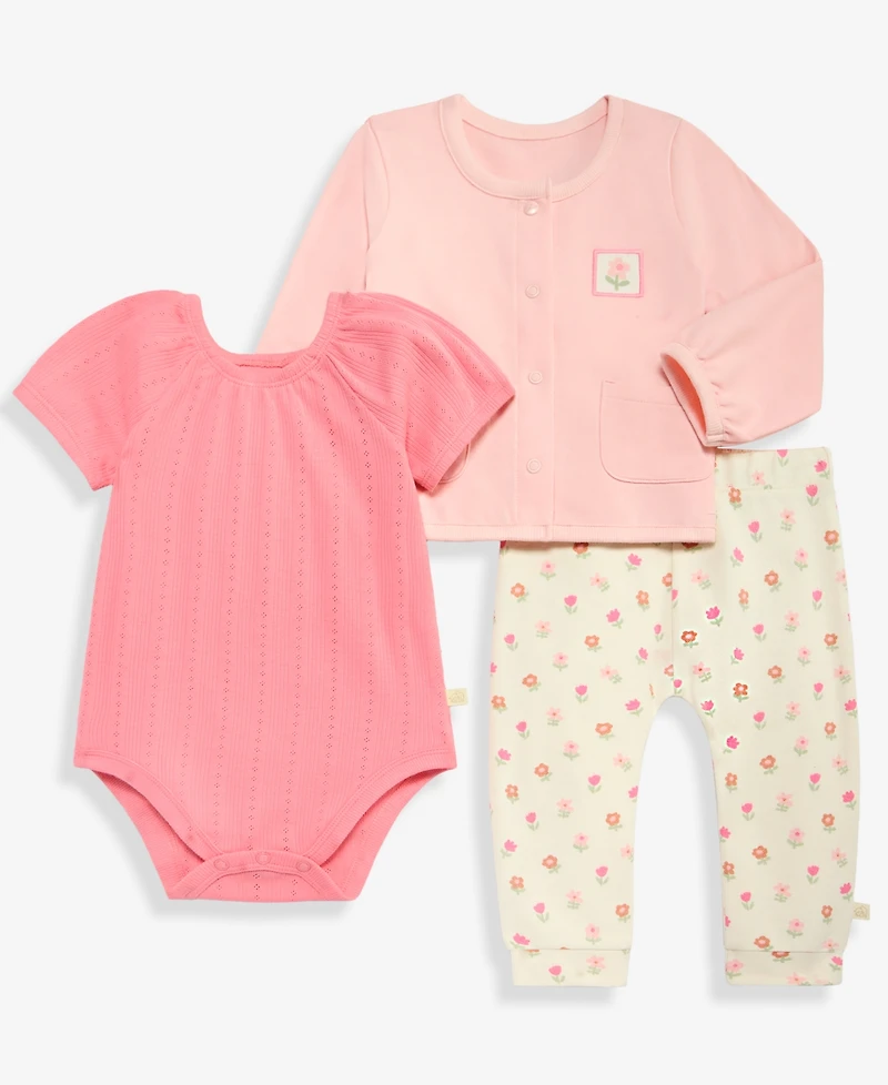 First Impressions Baby Girls' The Garden Three-Piece Set, Macy's Exclusive