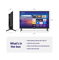 Roku 24" Select Series 720p Hd Smart Tv Hdr Streaming Wi-Fi Voice Control Indoor Entertainment - 24R2D5
