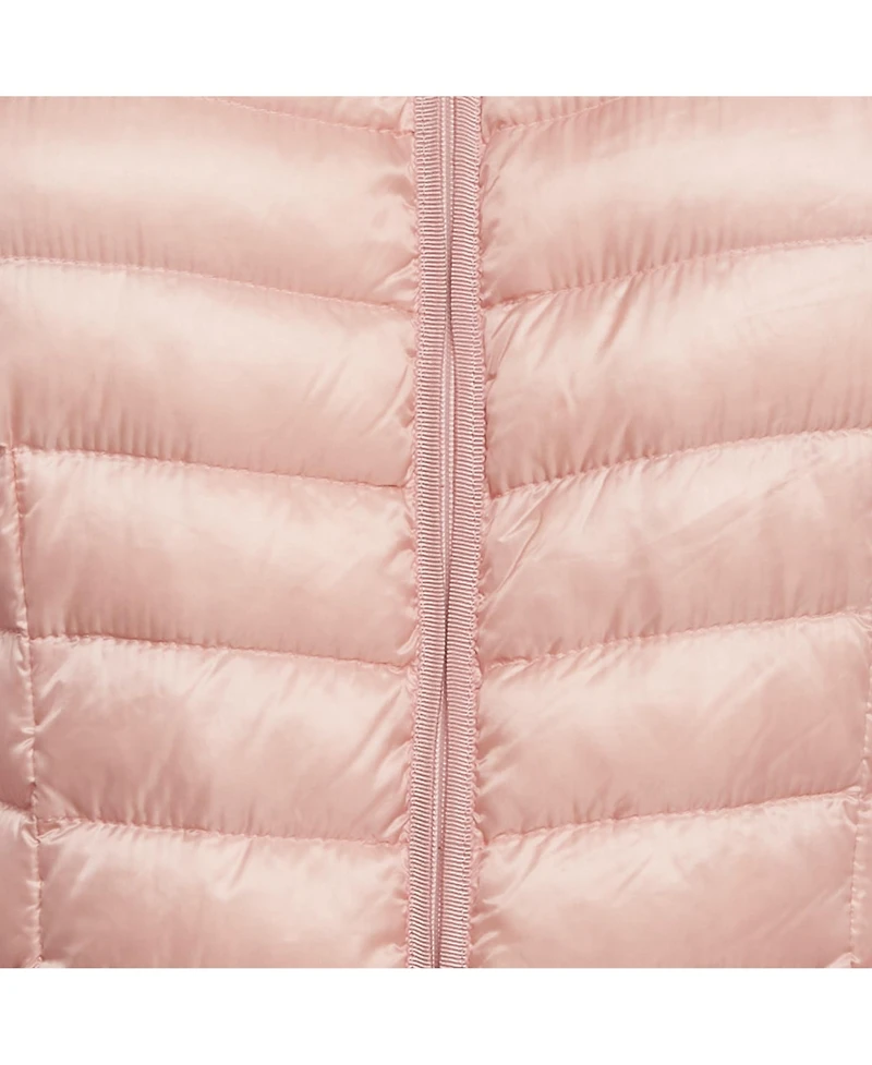 Pre-Owned Moncler Women's Pink Nylon Belted Puffer Jacket