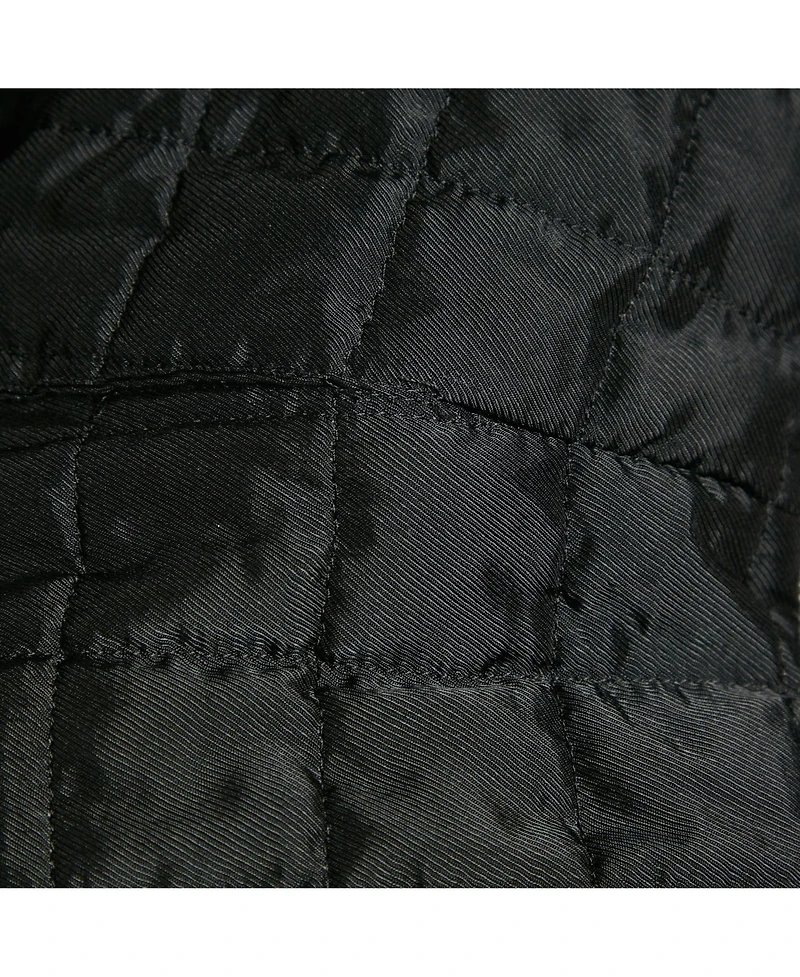 Pre-Owned Givenchy Women's Black Rib Knit And Leather Crop Jacket