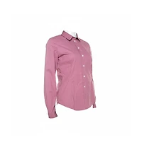 Pre-Owned Burberry Women's Brit Pink Stretch Cotton Button Front Shirt