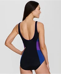 Lands' End Women's Tugless Low Leg One Piece Swimsuit