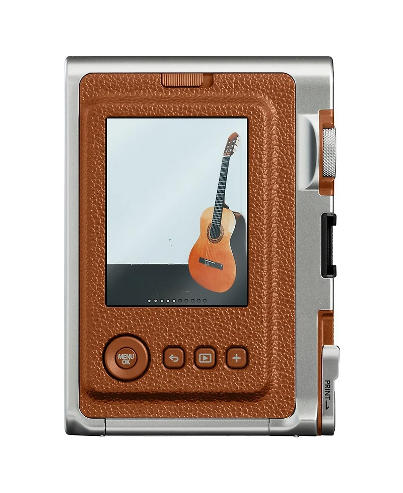 Fujifilm Instax Mini Evo Instant Film Camera, Brown + Essentials Kit