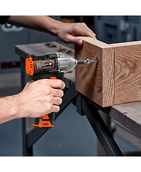 Mecale 12V Brushless 1/4" Impact Driver Kit, 3000 Rpm Max, Battery & Charger, 20 Bits, Led Work Light, Cordless Impact Driver