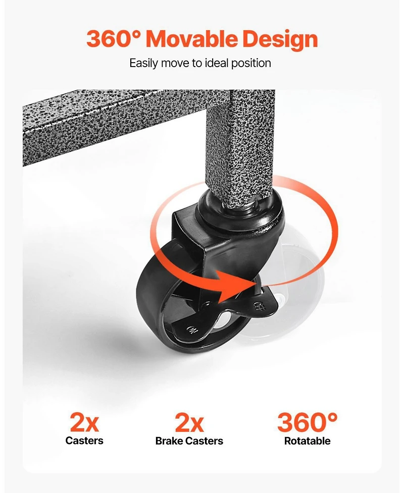 Mecale Fishing Rod Holder, 15-Rod Mobile Pole Rack Cart with Wheels for Garage or Home Fishing Gear Storage