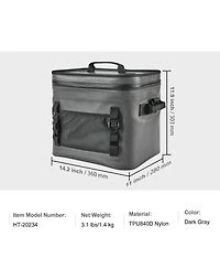 Mecale 24 Cans Soft Cooler Bag, Leakproof Soft Sided Cooler with Zipper, Waterproof Insulated Cooler Bag, Collapsible Portable