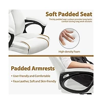 Yaheetech Faux Leather Executive Office Chair Computer Desk Chair