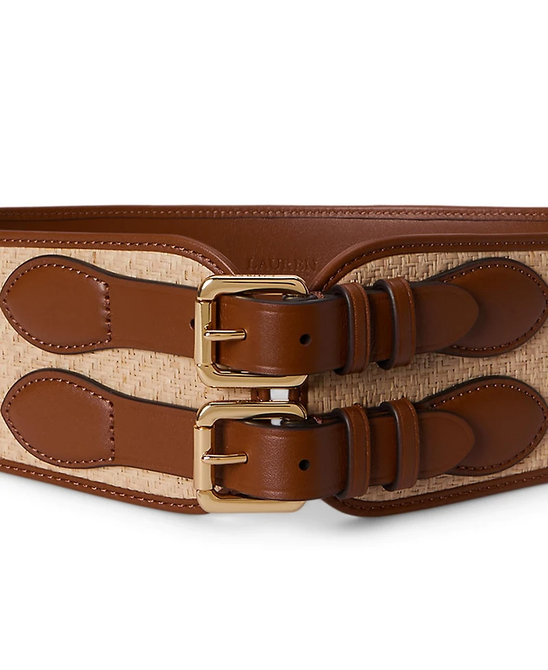 Lauren Ralph Double-Buckle Wide Belt
