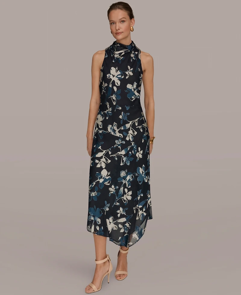 Donna Karan New York Women's Floral Sleeveless Dress