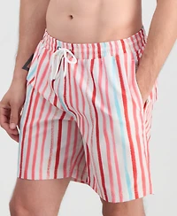 Club Room Men's Paint Stripe Swim Trunks, Macy's Exclusive