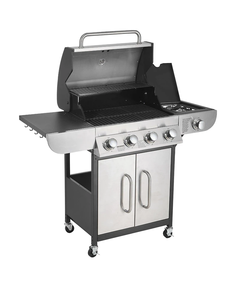 Ecooso 4-Burner Propane Gas Grill with Side Burner