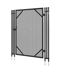 Mecale Pool Fence Gate, 4 ft x 2.5 ft Removable Inground Pool Gate Kit, Easy Diy Install, Child & Pet Safety Fence Gate with Stainless Latch