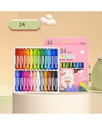 Htutwoo Colors Oil Pastel Crayons, Kid Graffiti Pens Easy to Hold and Unbreakable Crayons