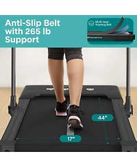 SereneLife 2-in-1 Foldable Treadmill & Walking Pad, 2.5 Hp Motor, 7.6 Mph Max Speed, Remote Control, App Support