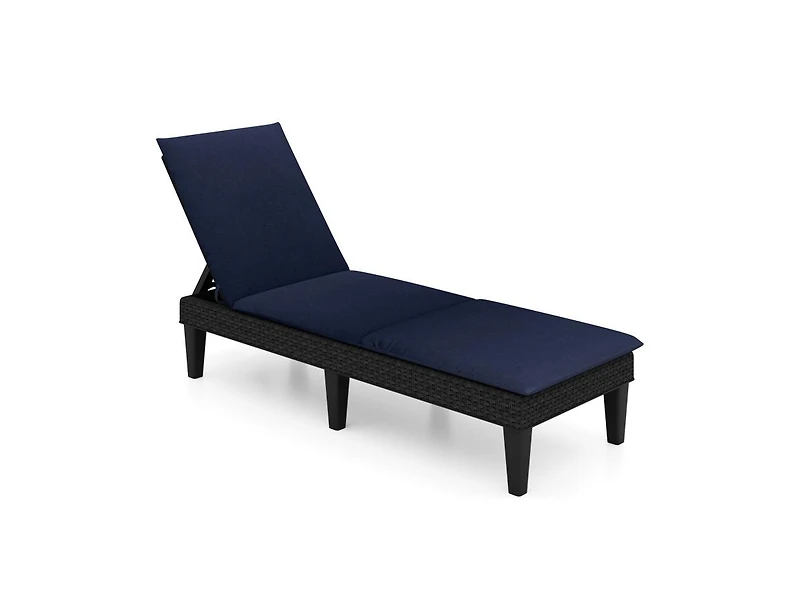 3-Position Adjustable Patio Chair with Comfortable Cushion