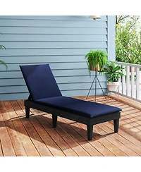 3-Position Adjustable Patio Chair with Comfortable Cushion