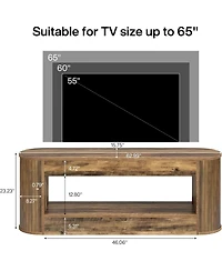 Tribesigns Tv Stand with Storage for Tv, 2-Tier Farmhouse Television Stands, Entertainment Center Media Console