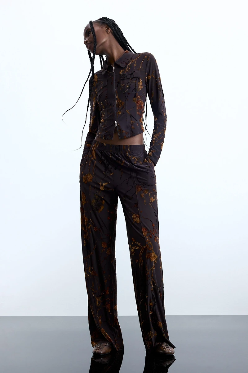 Desigual Women's Flocked Zipper T-shirt