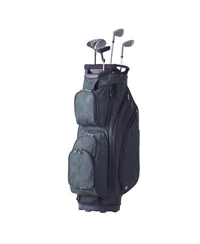 Mecale Golf Cart Bag, 14-Way Divider Top, 36", 11 Pockets, Premium Nylon, Handles, Dust Cover & Detachable Straps