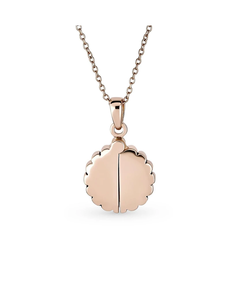 Bling Jewelry My Sunshine Words Sunflower Open Locket Pendant Rose Gold Plated Sterling Silver