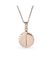 Bling Jewelry My Sunshine Words Sunflower Open Locket Pendant Rose Gold Plated Sterling Silver