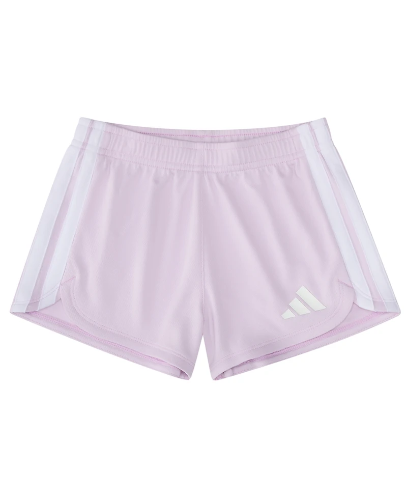 adidas Baby Girls' Back Pleated Short-Sleeve T-Shirt and Mesh Shorts, 2-Piece Set