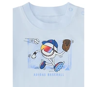 adidas Baby Boys' Short-Sleeve Graphic Shortie Romper