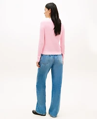 Tommy Hilfiger Women's Fine Gauge Cable Crewneck Top