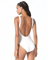 Michael Kors Women's V-Neck One-Piece Swimsuit