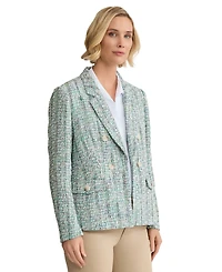 Jones New York Women's Faux Double Breasted Tweed Jacket