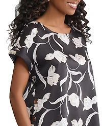 Jones New York Women's Boat Neck Short-Sleeve Top