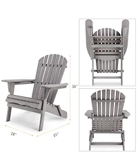 Flynama Wood Lounge Patio Chair for Garden Outdoor Wooden Folding Adirondack Chair Set of 2 Solid Cedar Wood Lounge Patio Chair for Garden