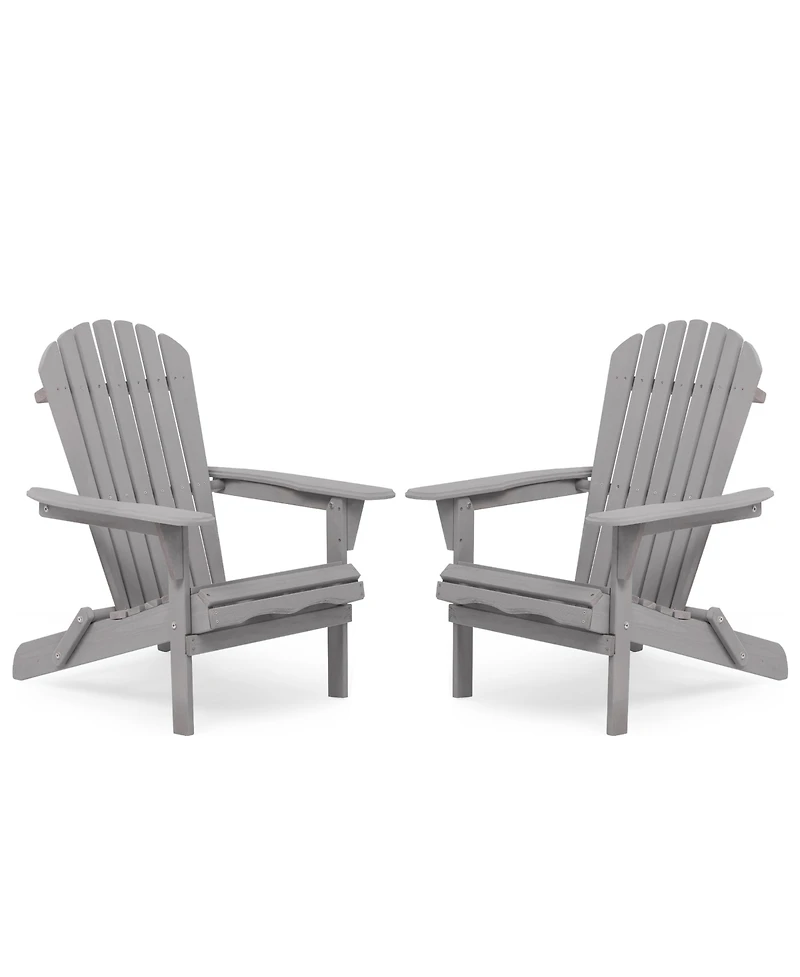 Flynama Wood Lounge Patio Chair for Garden Outdoor Wooden Folding Adirondack Chair Set of 2 Solid Cedar Wood Lounge Patio Chair for Garden
