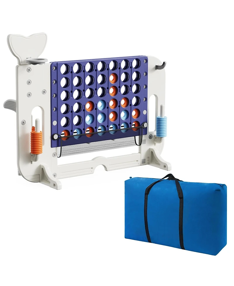 Flynama 4-in-1 Giant Outdoor Game Set – Jumbo Connect 4, Basketball, Ring Toss & Golf for Kids & Adults