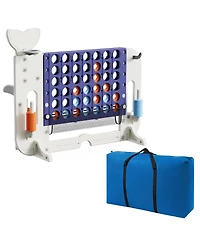 Flynama 4-in-1 Giant Outdoor Game Set – Jumbo Connect 4, Basketball, Ring Toss & Golf for Kids & Adults