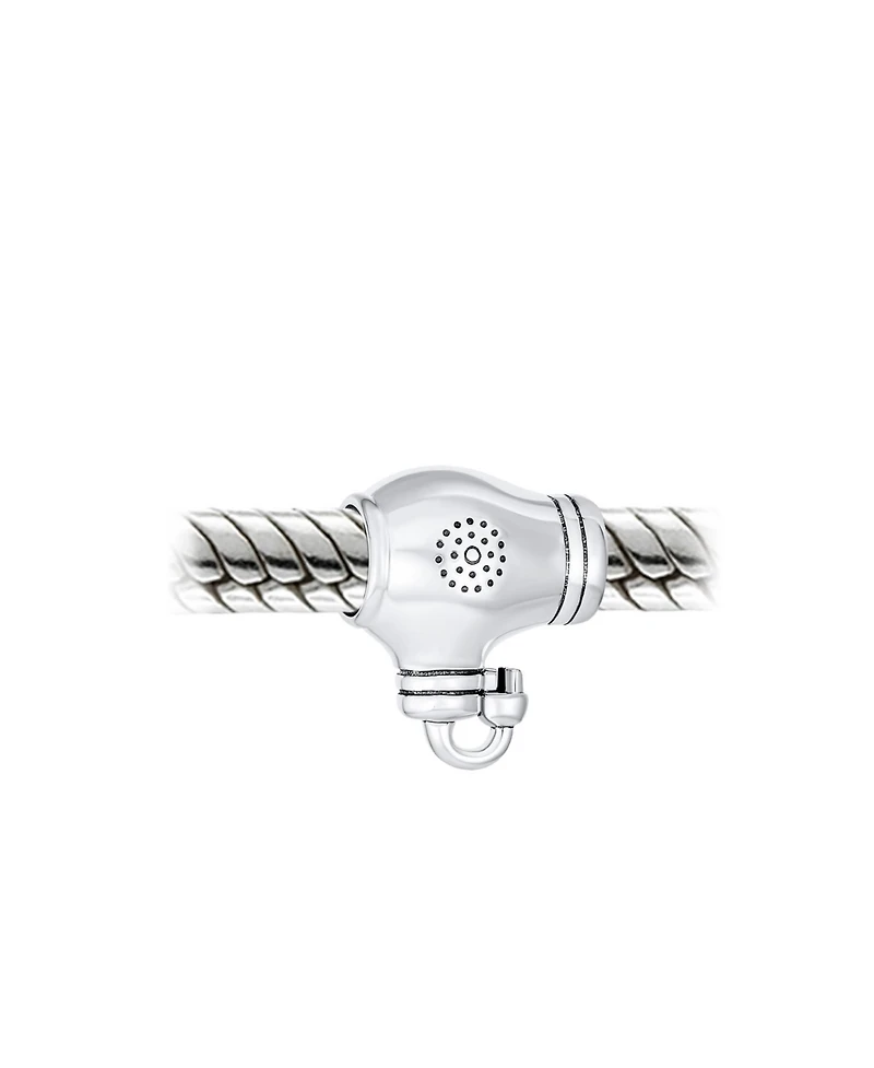 Bling Jewelry Hair Stylist Beaty Salon Blow Dryer Charm Bead Sterling Silver For Bracelet