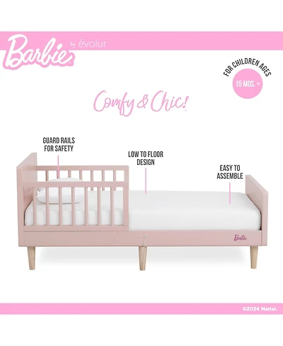 Evolur Barbie Los Altos Toddler Bed Blush
