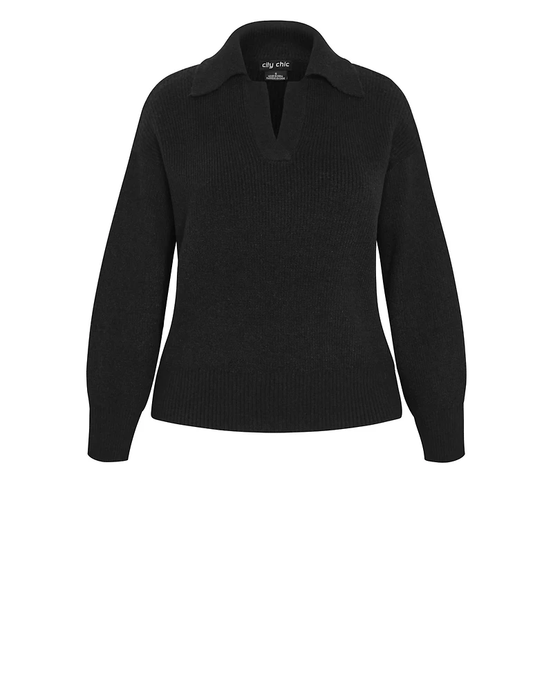 City Chic Plus Star Alley Sweater