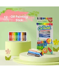 Htutwoo 12/18/24/36 Colors Art Drawing Set, Washable Multicolor Crayons, Student Oil Painting Stick Suit