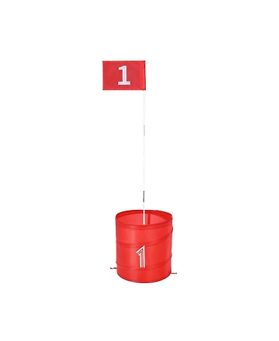 Hongge Outdoor Golf Yard Game Set with Buckets Balls Flags and Storage Bag