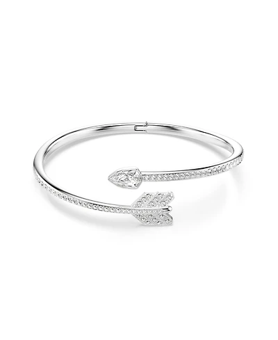 Swarovski Mixed Cuts, Arrow, White, Rhodium Plated Idyllia Bangle