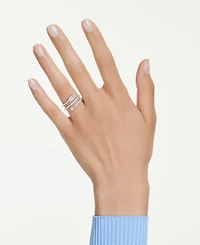 Swarovski Mixed Cuts, Arrow, White, Rhodium Plated Idyllia Motif Ring