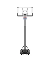 Mecale Portable Basketball Hoop, 10 ft Height Adjustable Stand with 48" Pc Backboard, Rolling Wheels, Outdoor Goal System