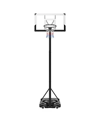 Mecale Portable Basketball Hoop, 10 ft Height Adjustable Stand with 48" Pc Backboard, Rolling Wheels, Outdoor Goal System