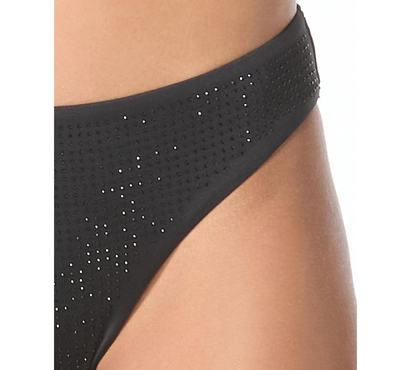 Michael Kors Women's Rhinestone Moderate Coverage Swim Bottoms