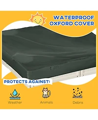 Outsunny Kids Outdoor Backyard box with Covering Liner, for 3-12 years old