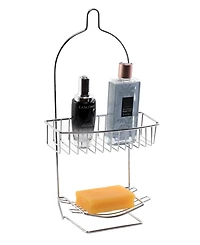 Basicwise Metal Wire Hanging Bathroom Shower Storage Rack