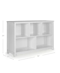 Guiedecraft Kids' Classic Bookshelf - White: Children's Wooden Playroom Shelving Bookcase for Toys, Cube Organizer and Cubby Storage