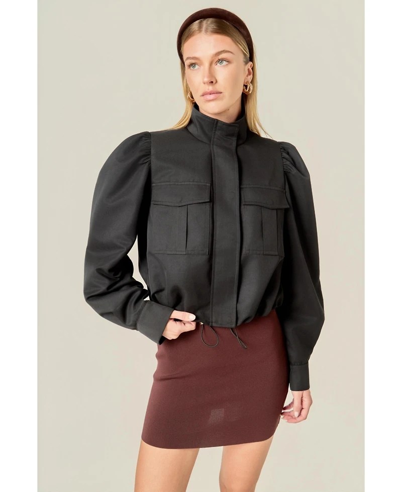 English Factory Women's Technical Drawstring Bomber