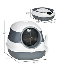 Aostirmotor Cat Litter Box with Lid